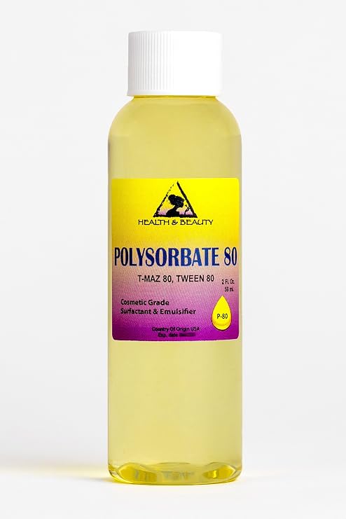 Polysorbate 80 T-MAZ 80 Tween 80 Solubilizer Surfactant & Emulsifier 100% Pure 2 oz