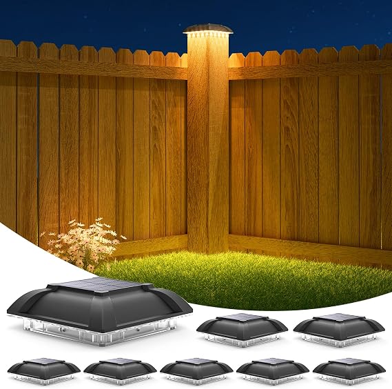 JOFIOS Fence Post Solar Lights and Solar Fences Lights