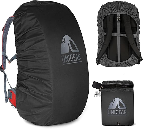 Unigear Backpack Rain Cover Waterproof, Ultraportable Durable with 2 Anti-Slip Buckle Strap, Integrated Carry Pouch Design