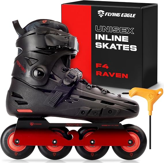 FlyingEagle F4 Raven Inline Skates, Urban Rollerskates for Men and Women