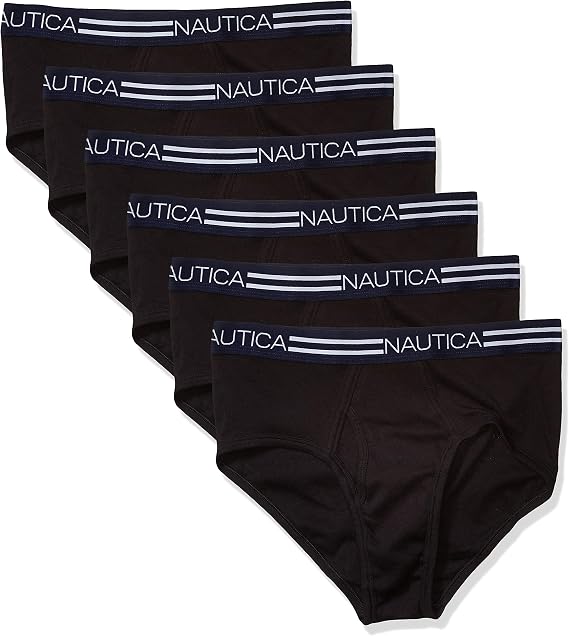 Nautica Men's 6 Pack Classic Cotton Fly Front Briefs