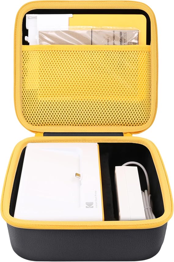 Case for KODAK Dock Plus 4PASS/KODAK Dock 4x6 Instant Photo Printer | Protective Storage Box, Shockproof, Anti-crush, Soft Velvet Lining, Customized Slots, Storage accessories,Black Case