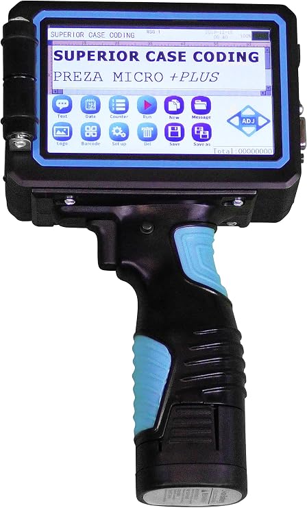 Preza MICRO + PLUS SBK Portable Handheld Inkjet Printer, Inkjet Coder, Date Coding Machine, Handheld Date Coder