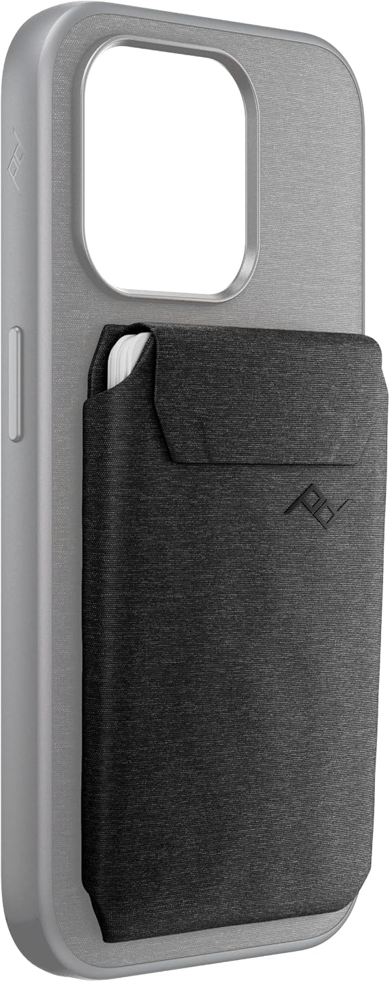 Peak Design Mobile Wallet, Weatherproof Nylon Fabric, Connects to Mobile Cases, MagSafe Compatible, for iPhone, Samsung and Google Pixel Phones