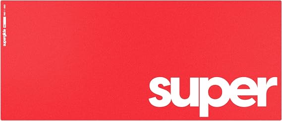 Pulsar - Superglide Premium Glass Mouse Pad XXL ALUMINO-Silicate Glass Surface Anti-Slip Fully Molded high-Density Silicone Rubber 38.5in x 16.5in (XXL, Red)