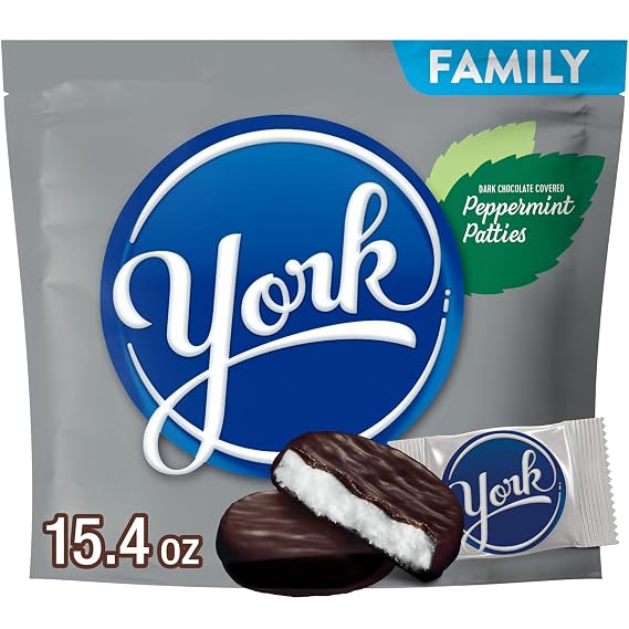 YORK Dark Chocolate Peppermint Patties Candy Family Pack, 15.4 oz