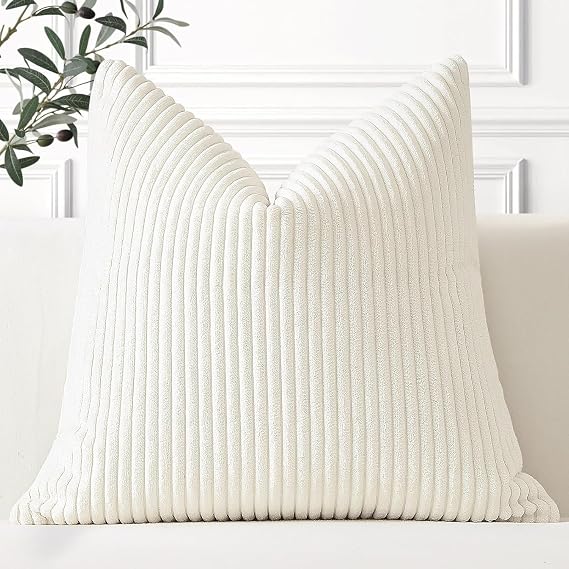XMAYODS Decorative Throw Pillow Covers 45 x 45cm, Soft Modern Cushion Covers 60x60, Pillow Cases 30x50 for Sofa Couch Bedroom(Beige,65X65CM(Pack of 1))