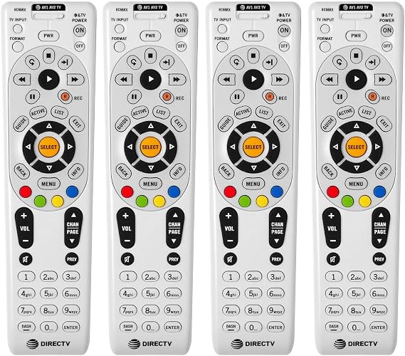 4 Pack Remote Controls DirecTV RC66RX RF (Remote Control's Replaces RC65RX)