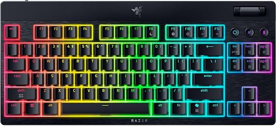 Razer BlackWidow V4 Tenkeyless HyperSpeed Low Profile ​​- Kablosuz Sıcak Değiştirilebilir Oyun Klavyesi - HyperSpeed & Bluetooth - Turuncu Anahtar | QWERTY ABD Düzeni