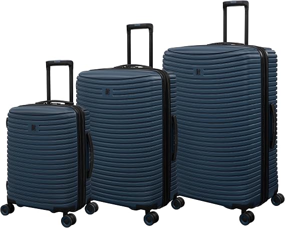 it luggage Precursor Titan 3 Piece Hardside 8 Wheel Expandable Spinner Set, Majolica Blue