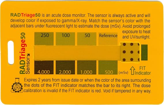 RADTriage FIT Personal Radiation Detector for Wallet or Pocket,Nuclear Radiation Detector,Electromagnetic Field Radiation Detector,Anti Radiation Dosimeter, Ready-to-Go Portable Radiation Detector