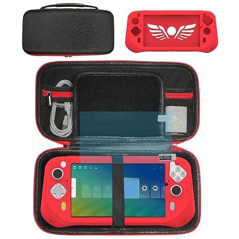 XEGIMOR Protective Case Compatible With Logitech G Cloud Gaming Handheld | Silicone Cover and Hard Carrying Case with Screen Protector, Scratch-Resistant and Drop-Proof Cover