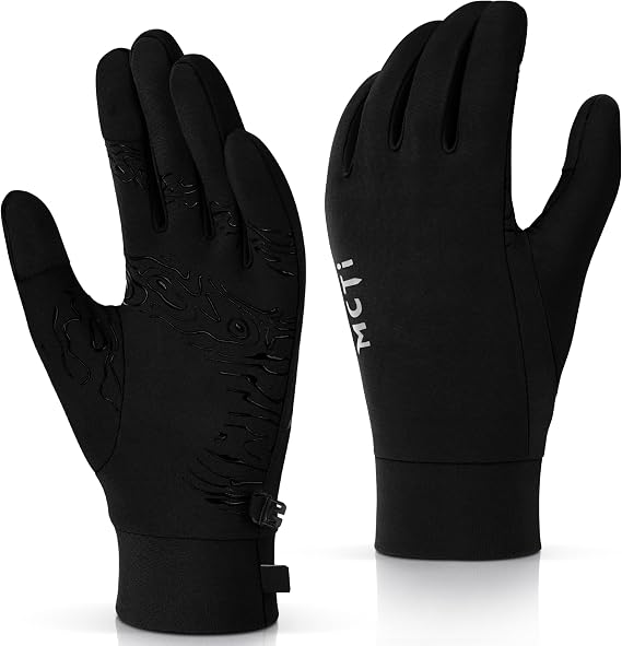 MCTi Lightweight Glove Liners for Men Women, Warm Touchscreen Gloves