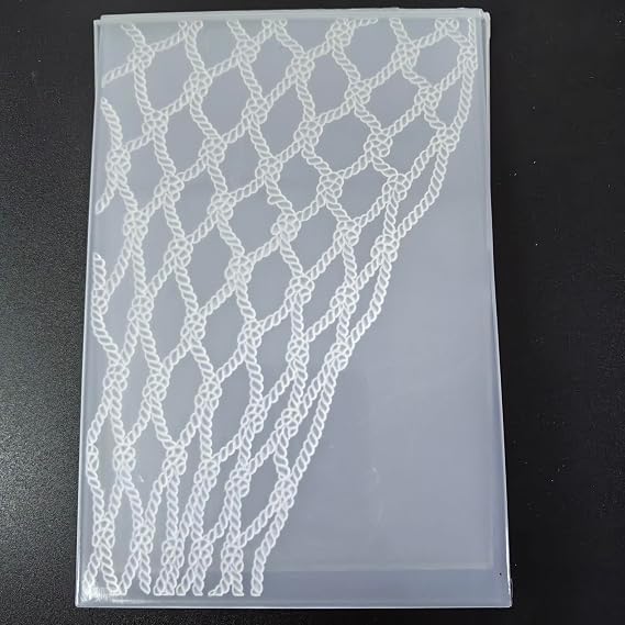 NZJ 3D Texured Sea Decorative Fishing Net Plastic Embossing Folders for Card Making Scrapbooking and Other Paper Crafts