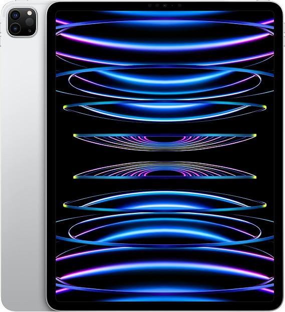 Apple iPad Pro 12.9-inch (6th Generation): with M2 chip, Liquid Retina XDR Display, 128GB, Wi-Fi 6E, 12MP front/12MP and 10MP Back Cameras, Face ID, All-Day Battery Life Silver