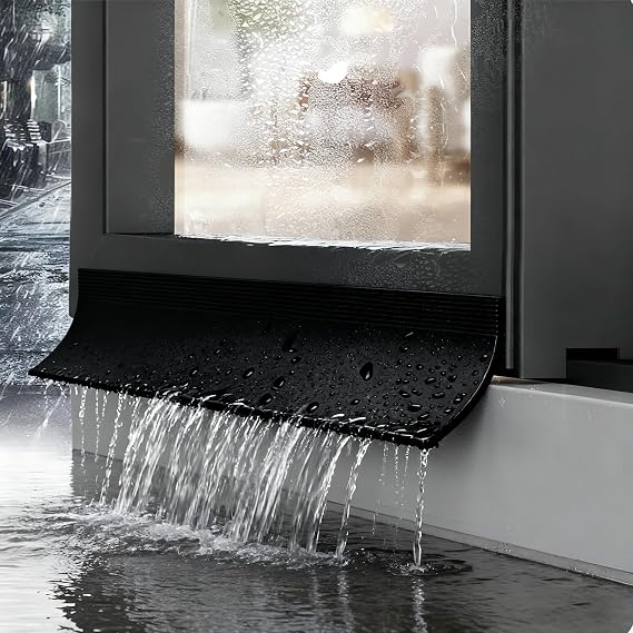 Pencere için kendinden yapışkanlı yağmur çubuğu, çok renkli kauçuk conta, 4 m x 9 cm, enerji tasarruflu, hava şartlarına karşı koruma, rüzgar durdurucu, ev yalıtım çözümü