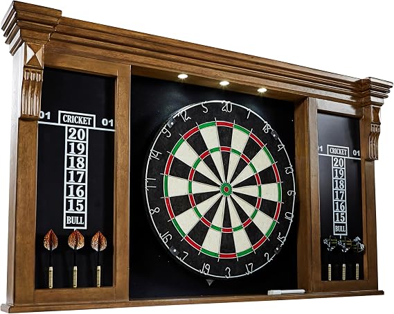 Barrington Pub Style Dartboard, Pre-Assembled with LED Light