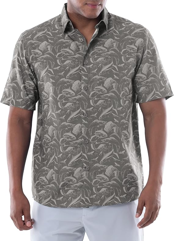 Guy Harvey Men's Mariner Short Sleeve Performance Fishing Shirt