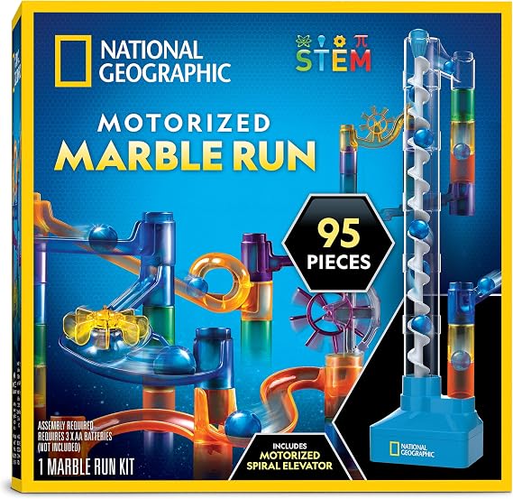 National Geographic Marble Run Building Set with Motorized Elevator