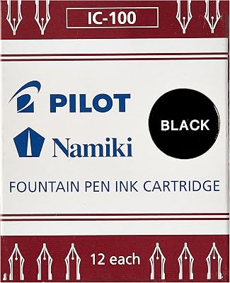 Pilot Namiki Ink Refill Cartridge Black 12Pk