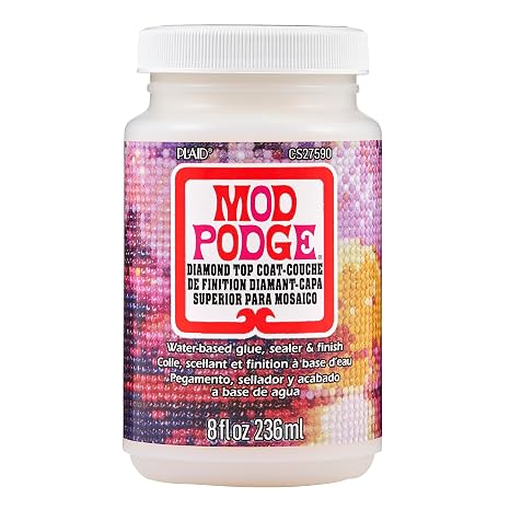 Mod Podge Diamond Top Coat, Premium All-in-One Glue, Sealer, and Finish Perfect for Preserving Diamond Puzzle Arts and Crafts Projects, CS27590