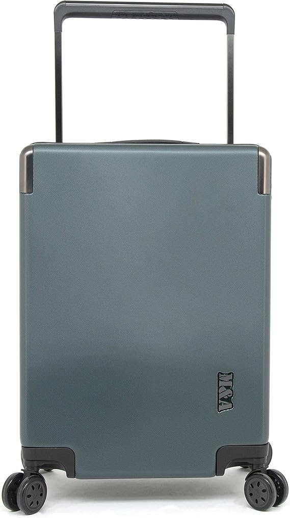 M&A Lakeside Wide Trolley Spinner Luggage with TSA-Lock, Olive Green, 20 Inch Carry-On