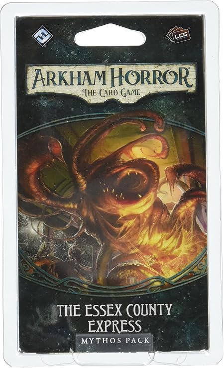 Arkham Horror The Card Game The Essex County Express MYTHOS PACK - A Haunting Journey! Cooperative Living Card Game, Ages 14+, 1-4 Players, 1-2 Hour Playtime, Made by Fantasy Flight Games