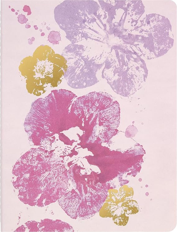 Moleskine Limited Edition Sakura 2026 Blossom Cahier Journal, Soft Cover, XL (7.5" x 9.75") Ruled/Lined, Pink with Gold Accents, 120 pages