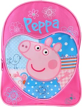 Peppa Pig Backpack | Girls Backpacks for School | Cute Bookbag for Kids | Pink