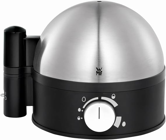 WMF Stelio Yumurta Pişirme Makinesi, Paslanmaz Çelik, 1–7 Yumurta Kapasiteli, Az, Orta ve Tam Pişirme Ayarlı, Kolay Pişirme Derecesi Ayarı, 380 W, Ölçü Kabı ve Yumurta Delici Dahil
