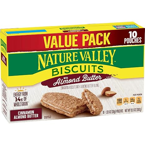 Nature Valley Biscuits, Almond Butter Breakfast Biscuits w/ Nut Filling, 13.5 oz