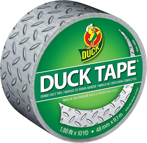 Duck 283981 Printed Duct Tape, 1.88 Inches x 10 Yards, Diamond Plate
