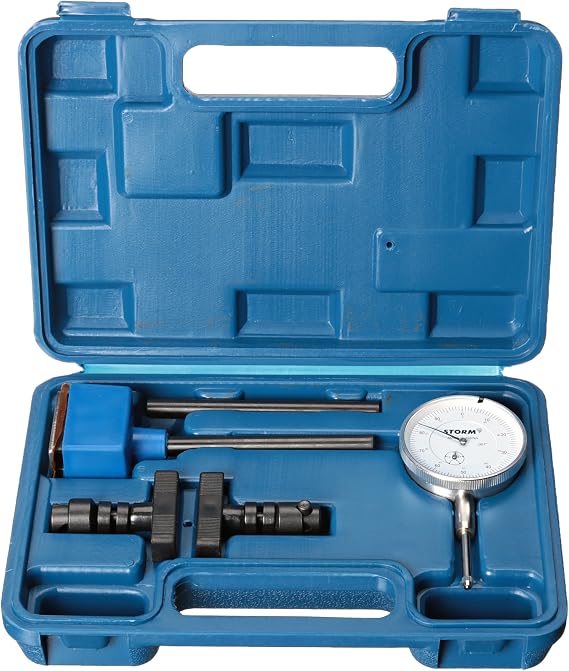 Central Tools 3D101 0 to 1 Inch Dial Indicator Set with Magnetic Base