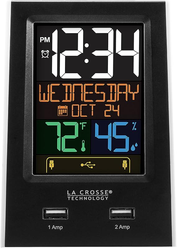 La Crosse Technology C86224 Dual USB Charging Alarm with Nap Timer