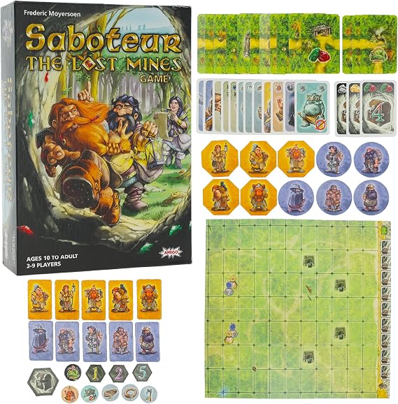 AMIGO Games Saboteur: The Lost Mines - Thrilling Clan-Based Strategy Board Game for 3-9 Players, Ages 10+