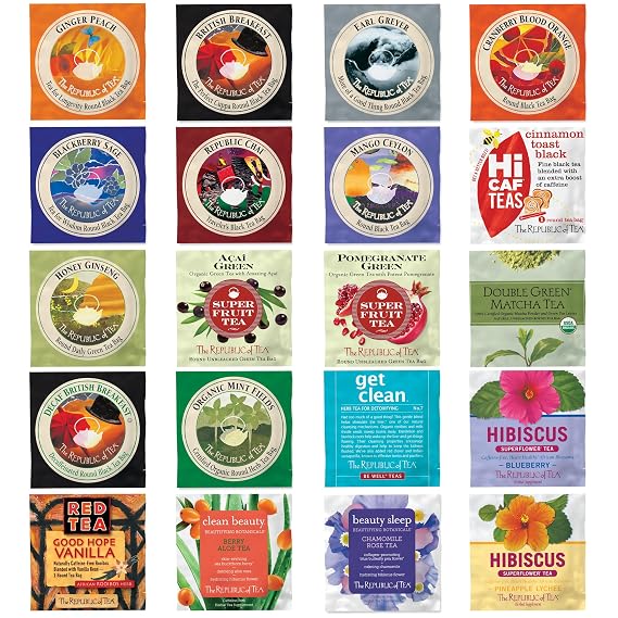 The Republic of Tea Premium Assortment of Teas & Herbs, 40 Count