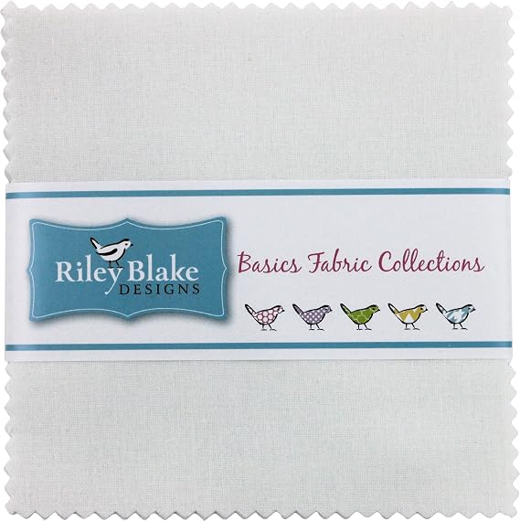 Confetti Cottons Off White 5" Stacker 42 5-inch Squares Charm Pack Riley Blake 5-120-OFFWHITE-42