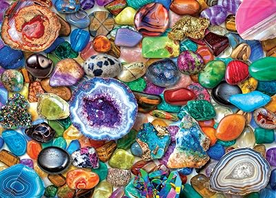 PETER PAUPER PRESS Crystals and Gemstones 1000 Piece Jigsaw Puzzle