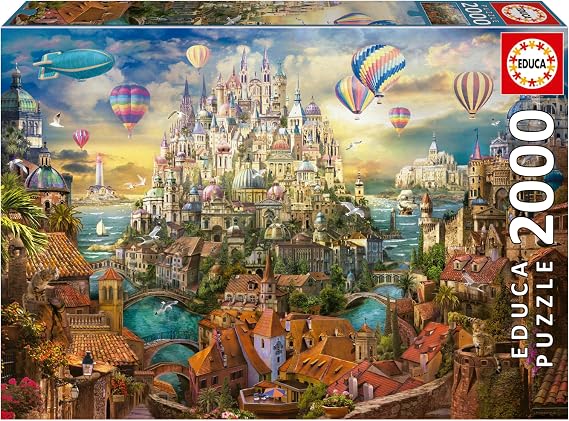 Educa - Yetişkinler için 2000 Parça Yapboz | Dreams City. Boyut: 96 x 68 cm Tutkal Düzeltme Yapboz içerir. 14 Yaşından itibaren (19944)