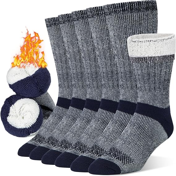 Men's Merino Wool Thermal Socks - Thick, Warm, and Comfortable Winter Wear