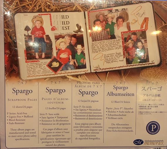 Creative Memories Spargo 7x7 Scrapbook Refill Pages