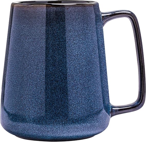 Extra Large Ceramic Coffee Mug,24 Oz,Oversized Tea Cup for Home and Office,With Big Handle,Dishwasher and Microwave Safe (24 Oz Blue)