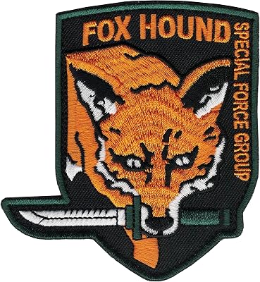 Metal Gear FOX HOUND Special Force Logo Patch 3.5 Hook and Loop backing cosplay