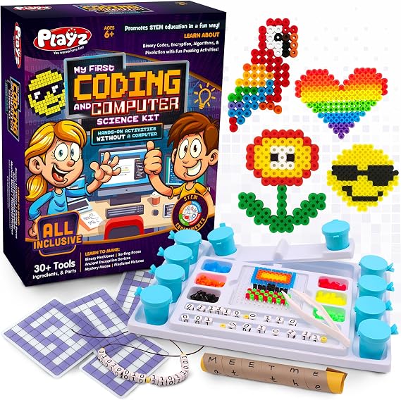 Playz Coding Learning kit, Educational Science Kits for Kids Age 8-12
