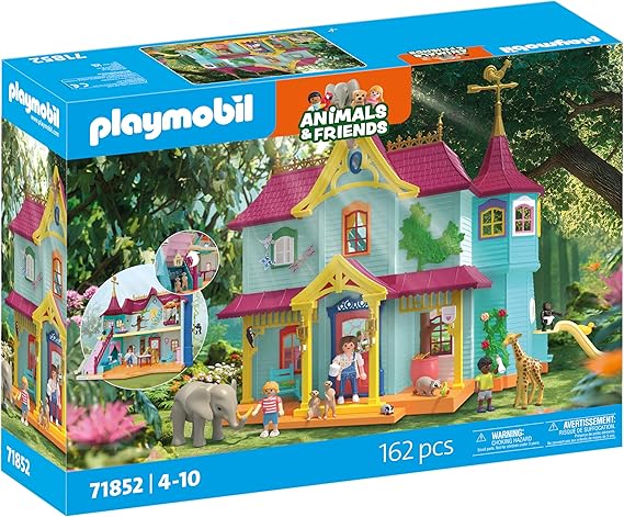 Playmobil | Animals & Friends | Colorful Animal Mansion | Toy from 4 Years | Gift for Children | Encourages Creativity & Interaction with Animals | with Animals, Figures & Accessories | 71852
