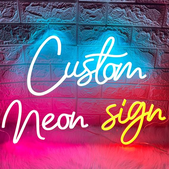 Custom Neon Signs, Personalized Name Sign LED Sign Custom for Wedding Birthday Party Light, Neon Sign Customizable for Wall Decor, Shop Office Business Logo Bar Store Bedroom Light up Signs