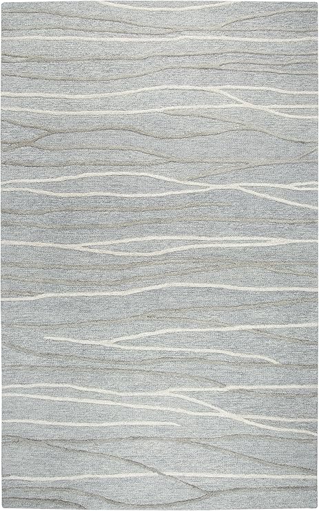 Rizzy Home | ID968A | Idyllic Collection | Wool Area Rug | 10' x 13' | Gray/Gray/Rust/Blue Lines