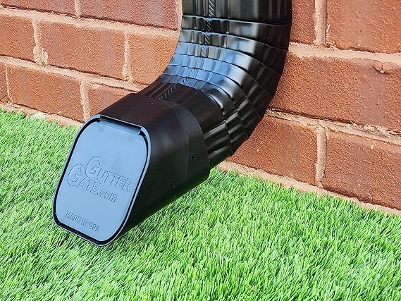 GutterGateTM 2x3 Type-A Downspout Accessory (Black)