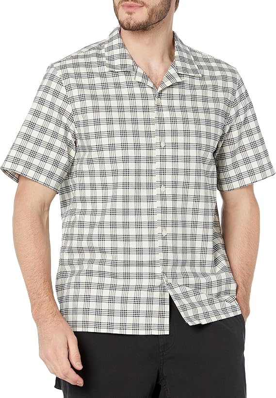 Club Monaco Men's Short Sleeve Gingham Oxford Shirt